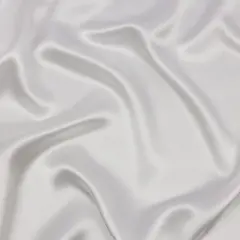 1 Yard Designer Stretch Silk Charmeuse Whisper White Smooth Solid Fabric 40 inch Width