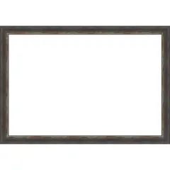 Bark Rustic Char Narrow Framed Dry Erase Magnetic Board