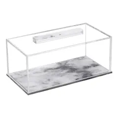 Lucite Smoke Pearl Rectangular Cake Dome