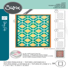 Sizzix A6 Stencil By Stacey Park 4/Pkg-Textures From Afar #2
