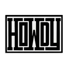 Stupell Industries Bold Vintage Howdy Greeting Canvas By Lettered and Lined