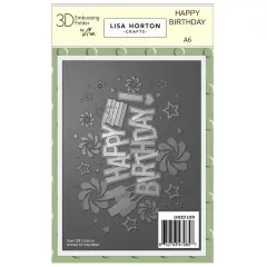 Lisa Horton Crafts A6 Embossing Folder-Happy Birthday