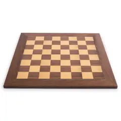 WE Games Deluxe Walnut Wood Chess Board &ndash; Handmade in Spain, 22 in.