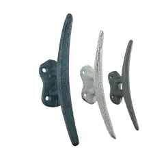 Boat Cleat Hooks in Blue, Gray, White &ndash; Nautical D&eacute;cor for Towel, Key, Coat