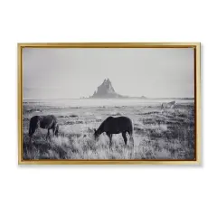 Stupell Industries Western Range with Horses Floating Frame By Nathan Larson