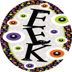 Halloween Eyeballs EEK Oval Sign