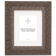 Glimmer 2.375", Pewter Matted Picture Frame by wallsthatspeak