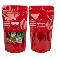 Ornaments Stand Up Zipper Pouch 5 1/8" x 3 1/8" x 8 1/8" 25 pack ZBGW3O