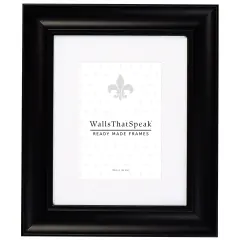Vintage Revival 1.75", Satin Black Matted Picture Frame by wallsthatspeak