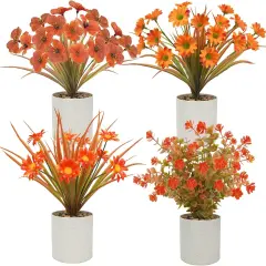 4PCS Fall Potted Flowers