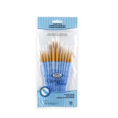 RCC 301 | Crafter's Choice&trade; 11pc Golden Taklon Round Brush Set