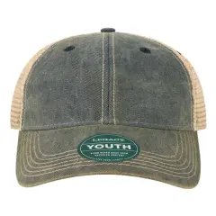 LEGACY&reg; Youth Old Favorite Trucker Cap Navy/ Khaki