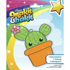 Colorbok Makit & Bakit Suncatcher Kit-Cactus