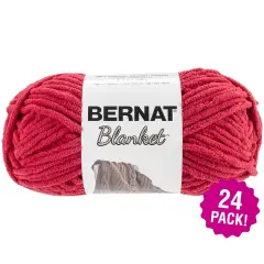 Multipack of 24 - Bernat Blanket Yarn-Cranberry