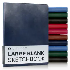 Large Blank Sketchbook by Gallery Leather - 9.75"x7.5" Acadia Navy