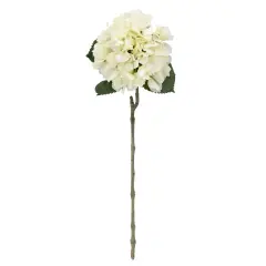 25" White RealTouch Hydrangea Stem