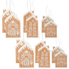 Gingerbread House Ornaments 12ct 4.5in Christmas Decor Set