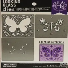 Hero Arts Looking Glass Layering Butterfly Die Set-3 Pieces