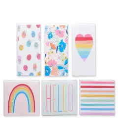 Blank Cards with White Envelopes for All Occasions, Rainbow Designs (48-Count)