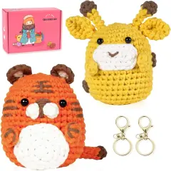 2pcs - Crochet Kit (Tiger & Giraffe)