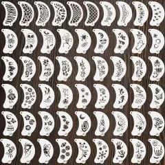 55 Pcs Face Paint Stencils(Plastic)
