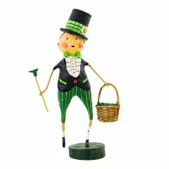 Lori Mitchell 7.75 In Shay O'shamrock Saint Patrick Figurine , Lightweight Winter Decor Lucky Irish Multicolored