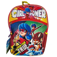 Disney Miraculous Girl Power Ladybug 16" Backpack, Show Your True Power for Girls