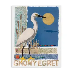 Stupell Industries Nautical Snowy Egret Canvas, design by Nancy Overton