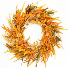 24'' Autumn Fall Wreath (Orange)