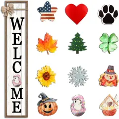Welcome Sign for Front Porch (12 Pcs)