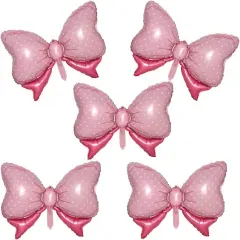 5 Pcs Bow Balloons (Pink)
