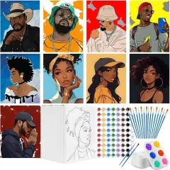 10 Pieces Pre Drawn Canvas Painting Kits (Couple)