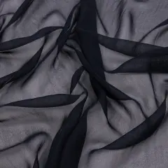 1 Yard Premium Flowing Silk Chiffon Fabric Lightweight Midnight 54 inch Width