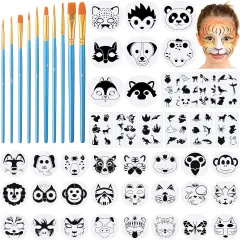 52 Pcs Face Paint Stencils(Animal Style)