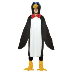 Penguin Teen Costume One Piece Tunic Wings Attached Hood Outfit