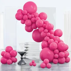 Hot Pink Balloons 123 pcs Magenta (Pink-y12)