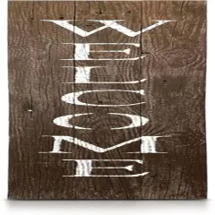 Wooden Welcome Sign for Front Door (5 Foot)(Espresso Brown)