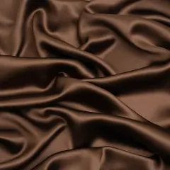 1 Yard Chocolate Silk Crepe Back Satin Luxurious Soft Smooth Flowing Fabric 44 inch Width