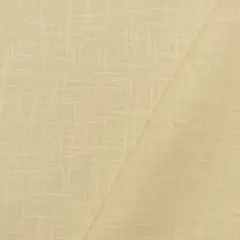 Beige Linen-Viscose Cross Hatch Slubbed Solid Hopsack Woven Fabric By the Yard