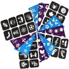 112 Piece Face & Body Paint Stencils(multicolor)