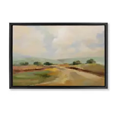 Stupell Industries Solitary Rural Landscape Framed Floater Canvas Wall Art Design by Silvia Vassileva