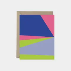 Periwinkle & Lime Color Block Card