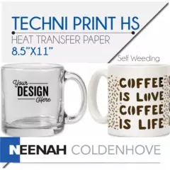 NEENAH TECHNIPRINT HS (Hard Surfaces) LASER TRANSFER PAPER 100 SHEETS 8.5"X11"