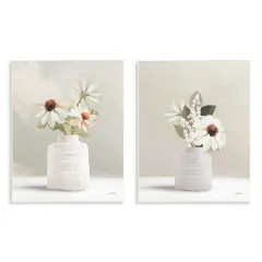 Stupell Industries Simply Elegant Floral Vase2 pc Wall Plaque Art Set Design by House Fenway