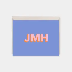 Monogram Note Cards with 3D Type