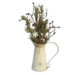 Pine & Snowflakes Pick - 12" (Vase not included)