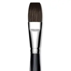 Da Vinci Casaneo Synthetic Squirrel Watercolor Brush - Flat, Size 24, Short Handle, Synthetic