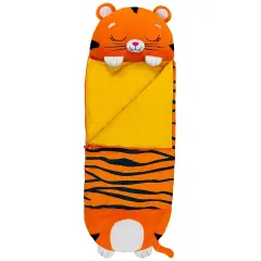 Happy Nappers: Pillow & Sleepy Sack: Large - Tiger Tobi - 66 x 30", 2-In-1: Plush Animal Opens Into Sleeping Bag, Soft Play & Nap Character, Kids 7+