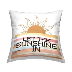 Summer Sunshine Phrase Design by Kim Allen Throw Pillow 