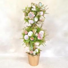 Easter Floral Double Topiary 26"